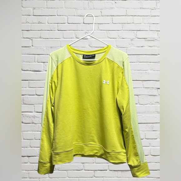 UNDER ARMOUR PULLOVER SWEATSHIRT MESH SLEEVES - Picture 1 of 6